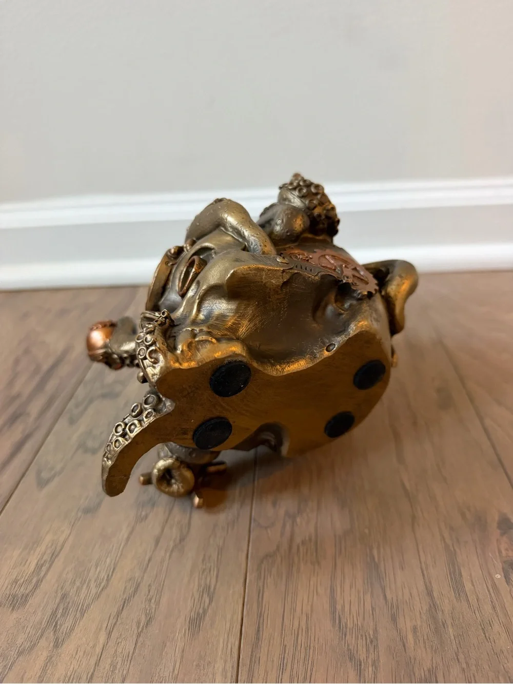 Steampunk Mechanical Octopus Skull Figurine